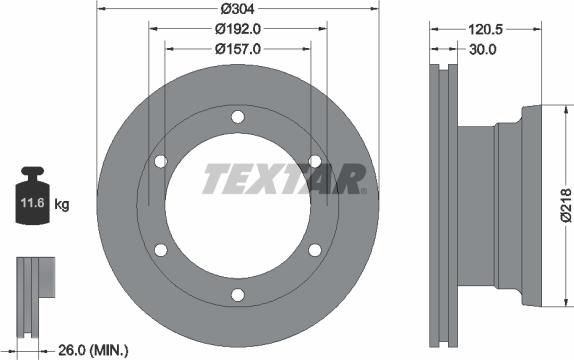 Textar 93087500 - Bremžu diski ps1.lv