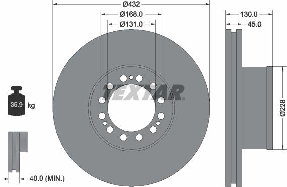 Textar 93087200 - Bremžu diski ps1.lv