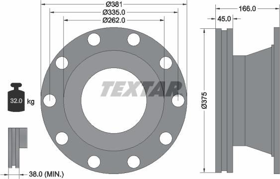 Textar 93192500 - Bremžu diski ps1.lv