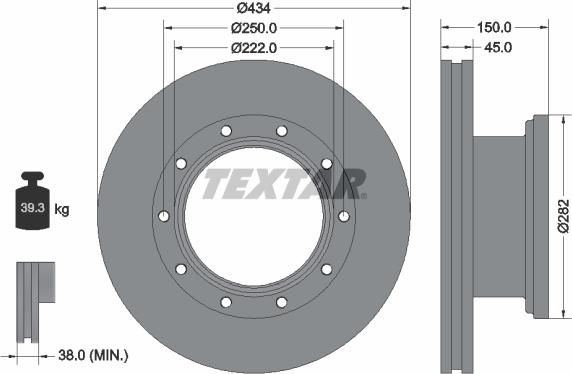 Textar 93192700 - Bremžu diski ps1.lv