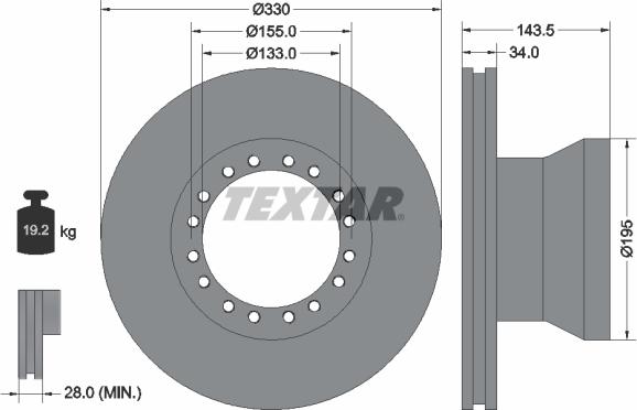 Textar 93142500 - Bremžu diski ps1.lv