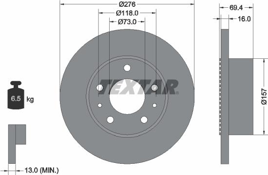 Textar 93104800 - Bremžu diski ps1.lv