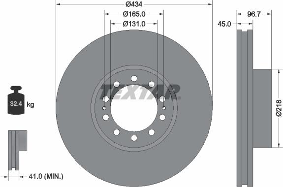 Textar 93105000 - Bremžu diski ps1.lv