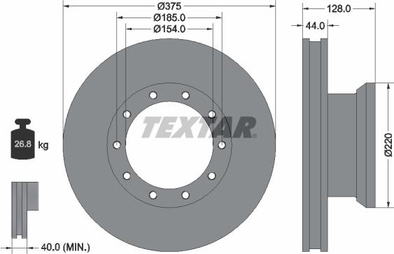 Textar 93105700 - Bremžu diski ps1.lv