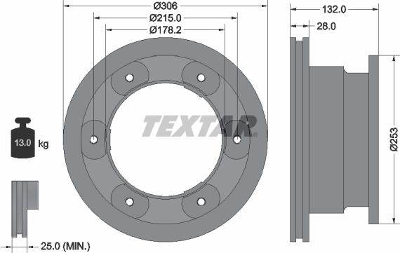 Textar 93177703 - Bremžu diski ps1.lv