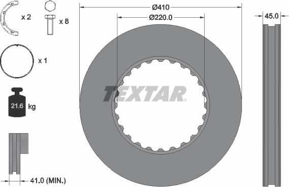 Textar 93322700 - Bremžu diski ps1.lv