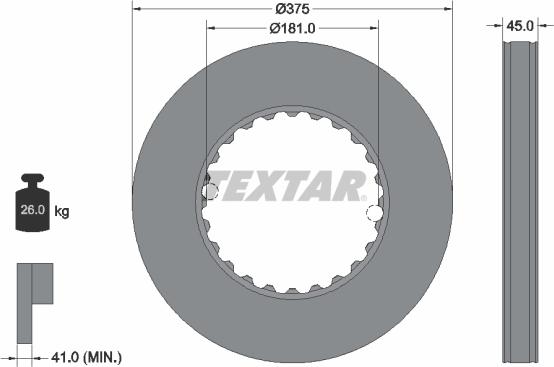 Textar 93291400 - Bremžu diski ps1.lv