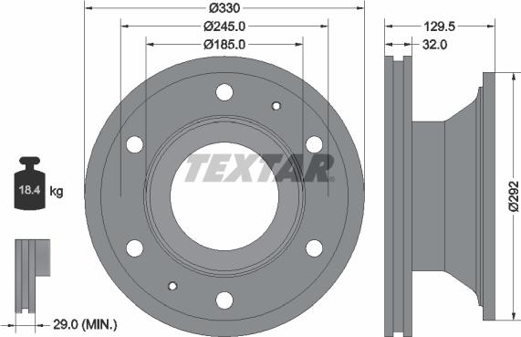 Textar 93221300 - Bremžu diski ps1.lv