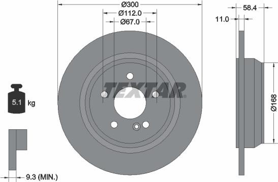 Textar 92099405 - Bremžu diski ps1.lv