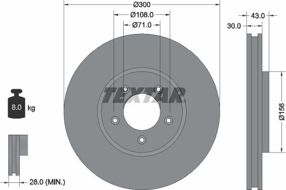 Textar 92099005 - Bremžu diski ps1.lv