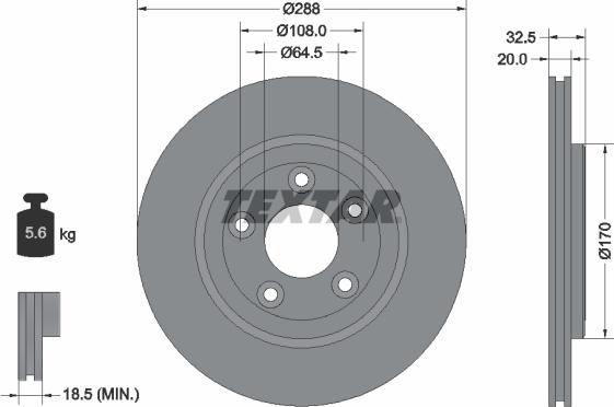 Textar 92099103 - Bremžu diski ps1.lv