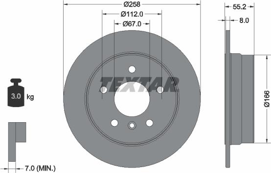 Textar 92099703 - Bremžu diski ps1.lv