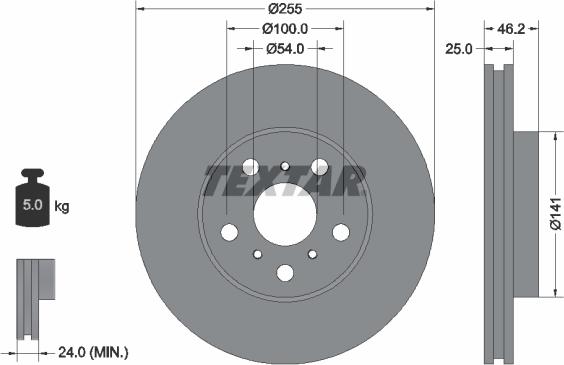 Textar 92094400 - Bremžu diski ps1.lv