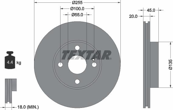 Textar 92096800 - Bremžu diski ps1.lv