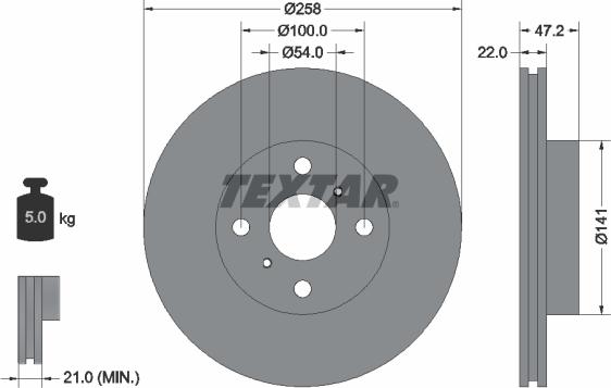 Textar 92090503 - Bremžu diski ps1.lv