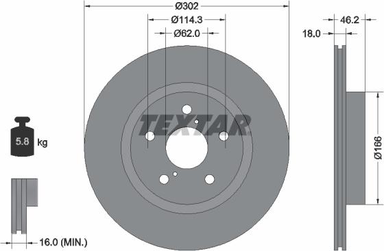 Textar 92093500 - Bremžu diski ps1.lv