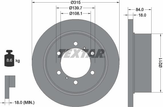 Textar 92093100 - Bremžu diski ps1.lv