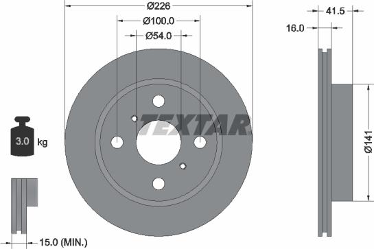 Textar 92049600 - Bremžu diski ps1.lv