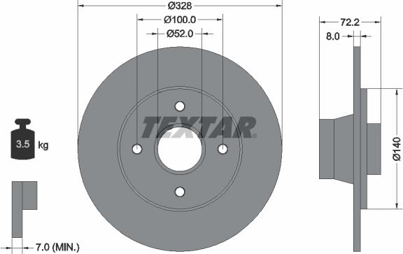 Textar 92049200 - Bremžu diski ps1.lv