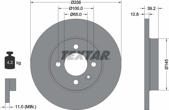 Textar 92041700 - Bremžu diski ps1.lv