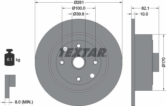 Textar 92042000 - Bremžu diski ps1.lv