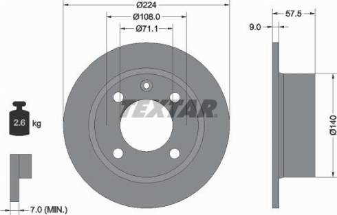 Textar 92059703 - Bremžu diski ps1.lv