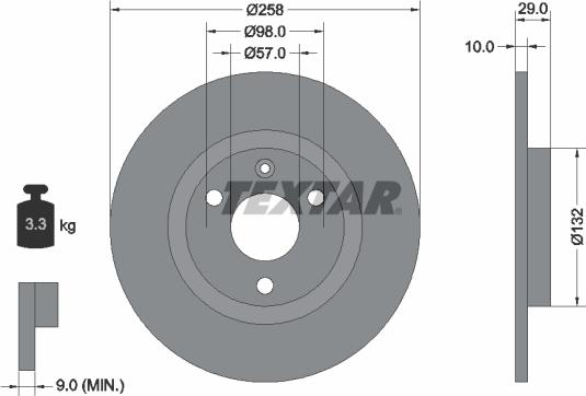 Textar 92054000 - Bremžu diski ps1.lv