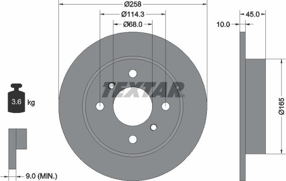 Textar 92056400 - Bremžu diski ps1.lv