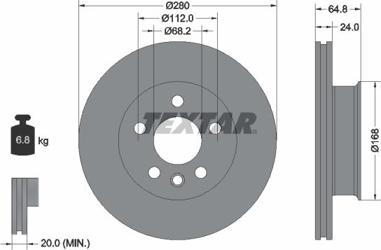 Textar 92056000 - Bremžu diski ps1.lv