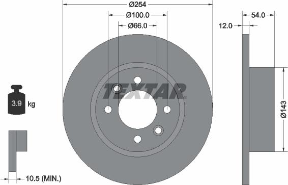 Textar 92051500 - Bremžu diski ps1.lv