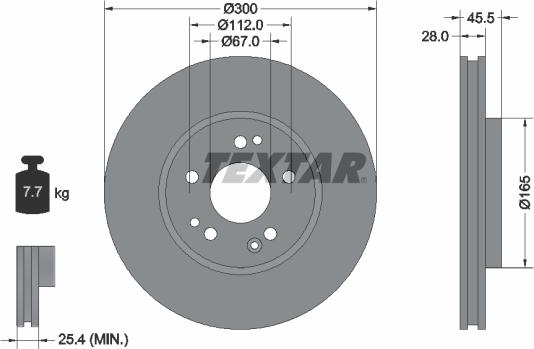 Textar 92057900 - Bremžu diski ps1.lv