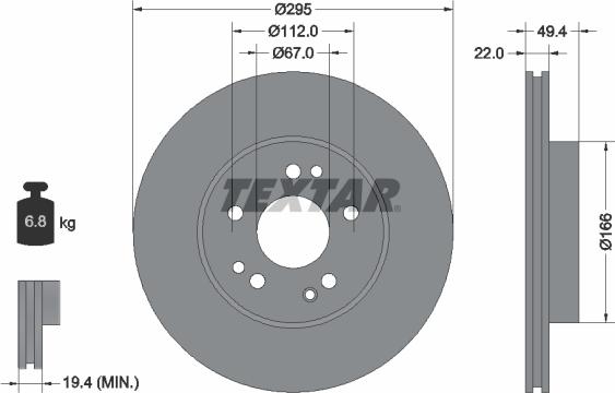 Textar 92057300 - Bremžu diski ps1.lv