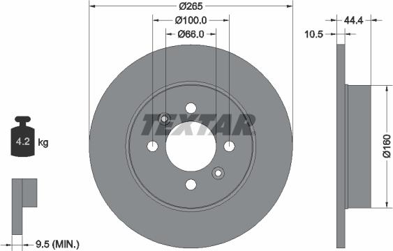 Textar 92064903 - Bremžu diski ps1.lv