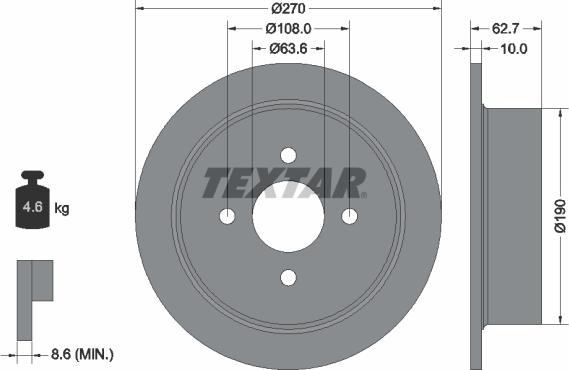 Textar 92064400 - Bremžu diski ps1.lv