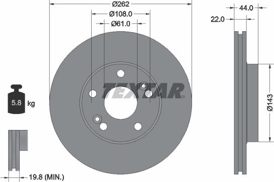 Textar 92065000 - Bremžu diski ps1.lv