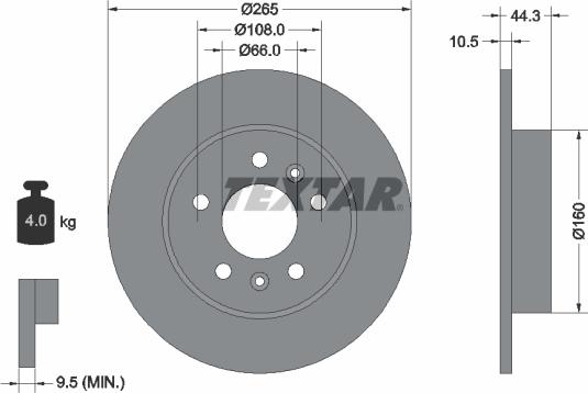 Textar 92065100 - Bremžu diski ps1.lv