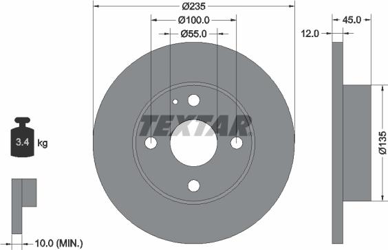 Textar 92066600 - Bremžu diski ps1.lv