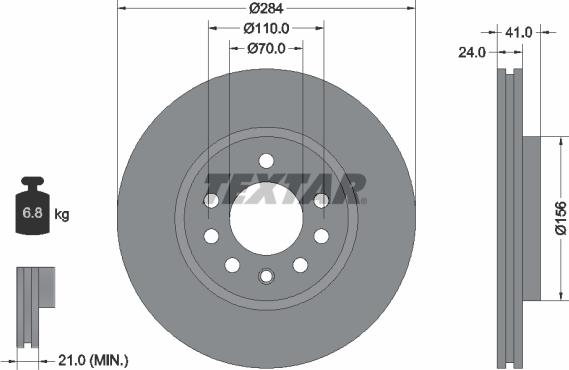 Textar 92066200 - Bremžu diski ps1.lv