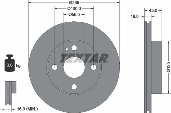 Textar 92061500 - Bremžu diski ps1.lv