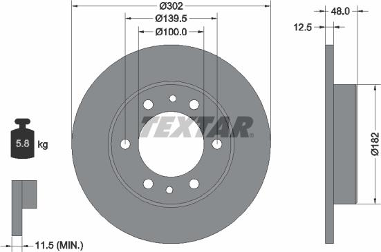 Textar 92063400 - Bremžu diski ps1.lv