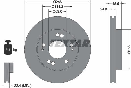 Textar 92063000 - Bremžu diski ps1.lv