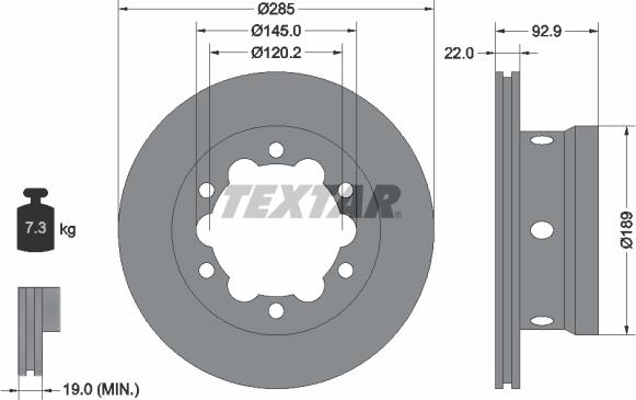 Textar 92089805 - Bremžu diski ps1.lv