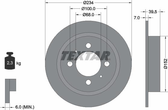 Textar 92080000 - Bremžu diski ps1.lv