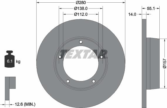 Textar 92081100 - Bremžu diski ps1.lv