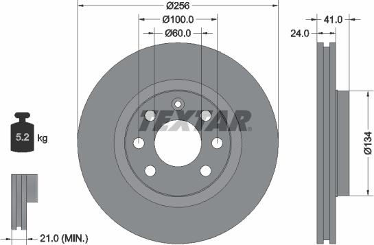 Textar 92039200 - Bremžu diski ps1.lv