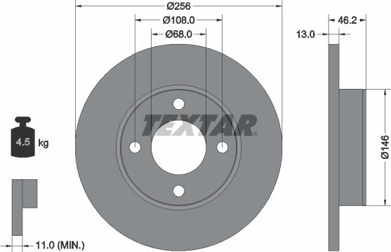 Textar 92025900 - Bremžu diski ps1.lv