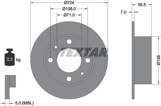 Textar 92026900 - Bremžu diski ps1.lv