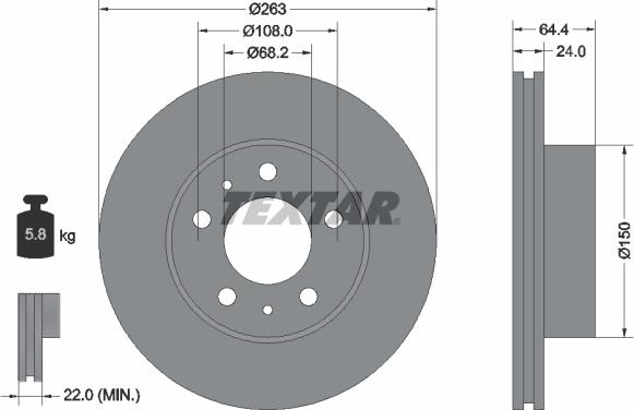 Textar 92021800 - Bremžu diski ps1.lv