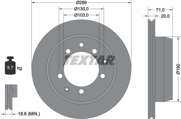 Textar 92021200 - Bremžu diski ps1.lv