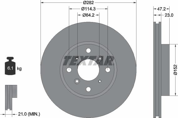 Textar 92078300 - Bremžu diski ps1.lv